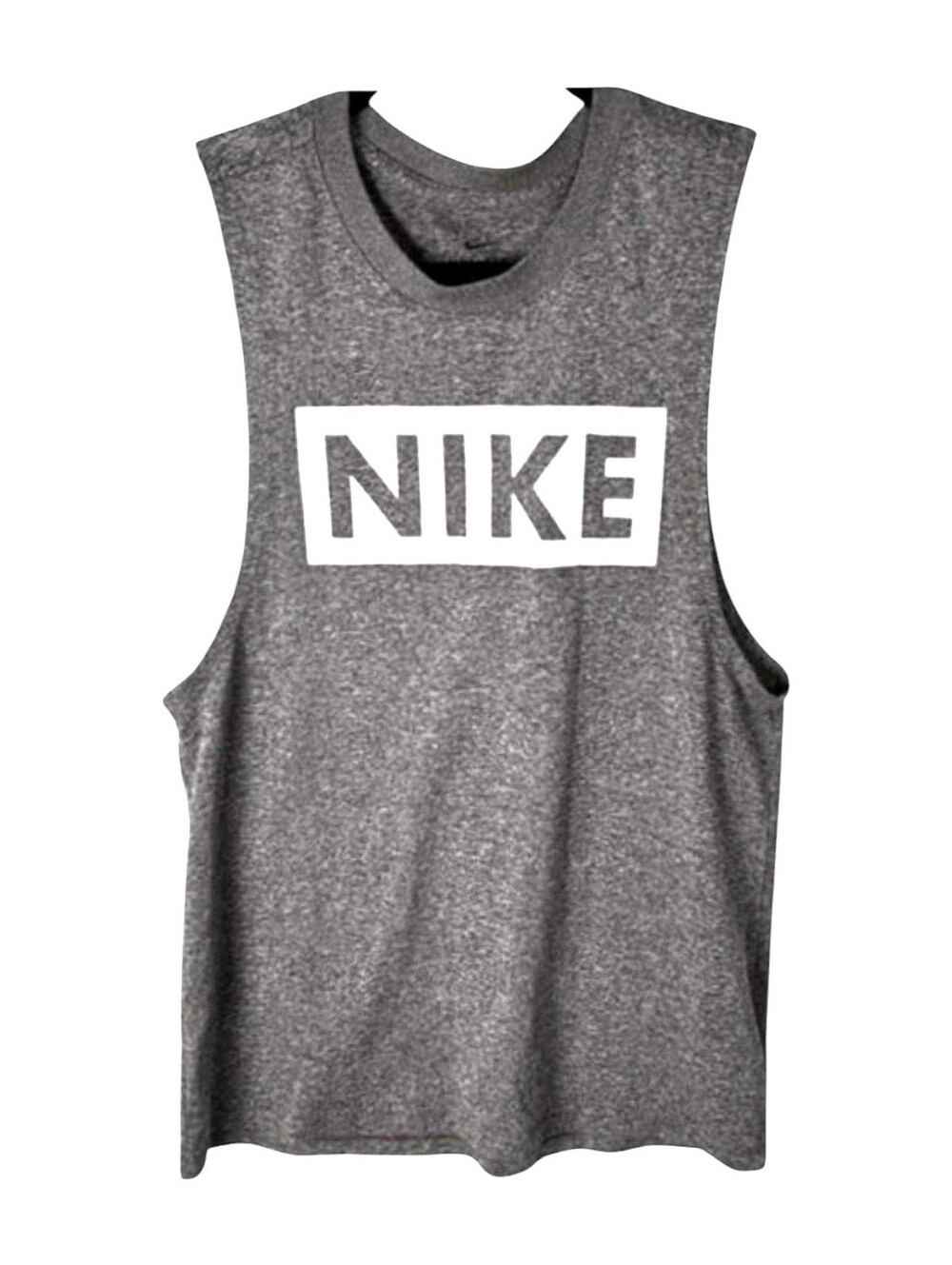 Nike Women's Gray Sleeveless Muscle Dri-Fit Tank Top